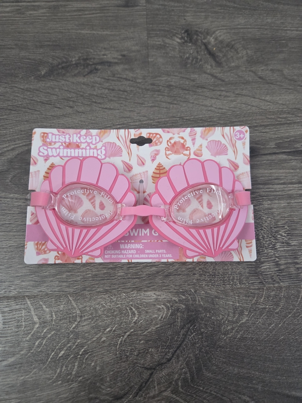 Pink Shell Kids Swim Goggles NEW